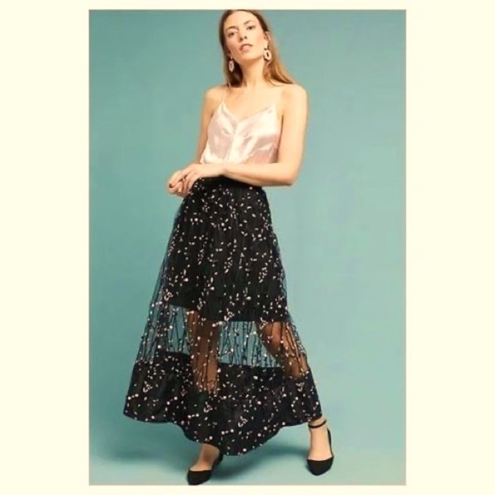 *new* Anthropologie Eva Franco Confetti Maxi Skirt Size 2
